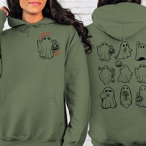 Halloween Ghost Hoodie, Halloween Hoodie Sweatshirt, Cute Spooky Shirt, Funny Ghost Sweatshirt Hoodie, Halloween Gifts Spooky Season Sweater