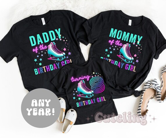 Birthday Girl Ice Skating Party T-Shirt Birthday Girl Ice Skating Party T-Shirt