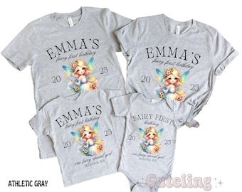 Fairy First Birthday Shirt Fairy Birthday Family Shirts Magical Fairy Birthday Outfit Whimsical Fairy Matching Mommy and Me Shirts Fairytale