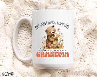 Grandma Mug, Mother's Day Coffee Mug, Mothers Day Gift for Grandma Est 2024 Gift Grandma Bear Mug, New Grandma Gift Grandma to Be Mug MD-109