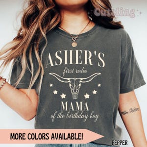 First Rodeo First Birthday Shirt Western Theme Birthday Boy 1st Birthday Rodeo Comfort Colors Cowboy First Birthday Party Mama Dada TShirt