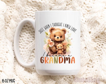 Grandma Mug, Mother's Day Coffee Mug, Mothers Day Gift for Grandma Est 2024 Gift Grandma Bear Mug, New Grandma Gift Grandma to Be Mug MD-110