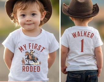 Erste Rodeo Geburtstagsfeier Passende Familien Shirts Komfort Farben Angepasste Western 1. Rodeo Mama Tshirt Cowboy Cowgirl 1. Geburtstag Outfit