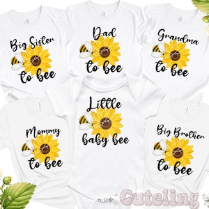 Bee Baby Shower Shirts for Family, Grandma to be Bee Theme Baby Shower T-Shirts for Mommy to be Daddy to be, BayBEE Shower Bee Gender Reveal