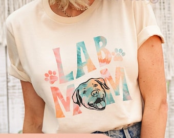Lab Mom Shirt, Wildflowers Labrador Retriever Mom Gift for Lab Mama, Lab Mama shirt, Labrador Dog Gifts, Gifts for Lab owners, Plus Size