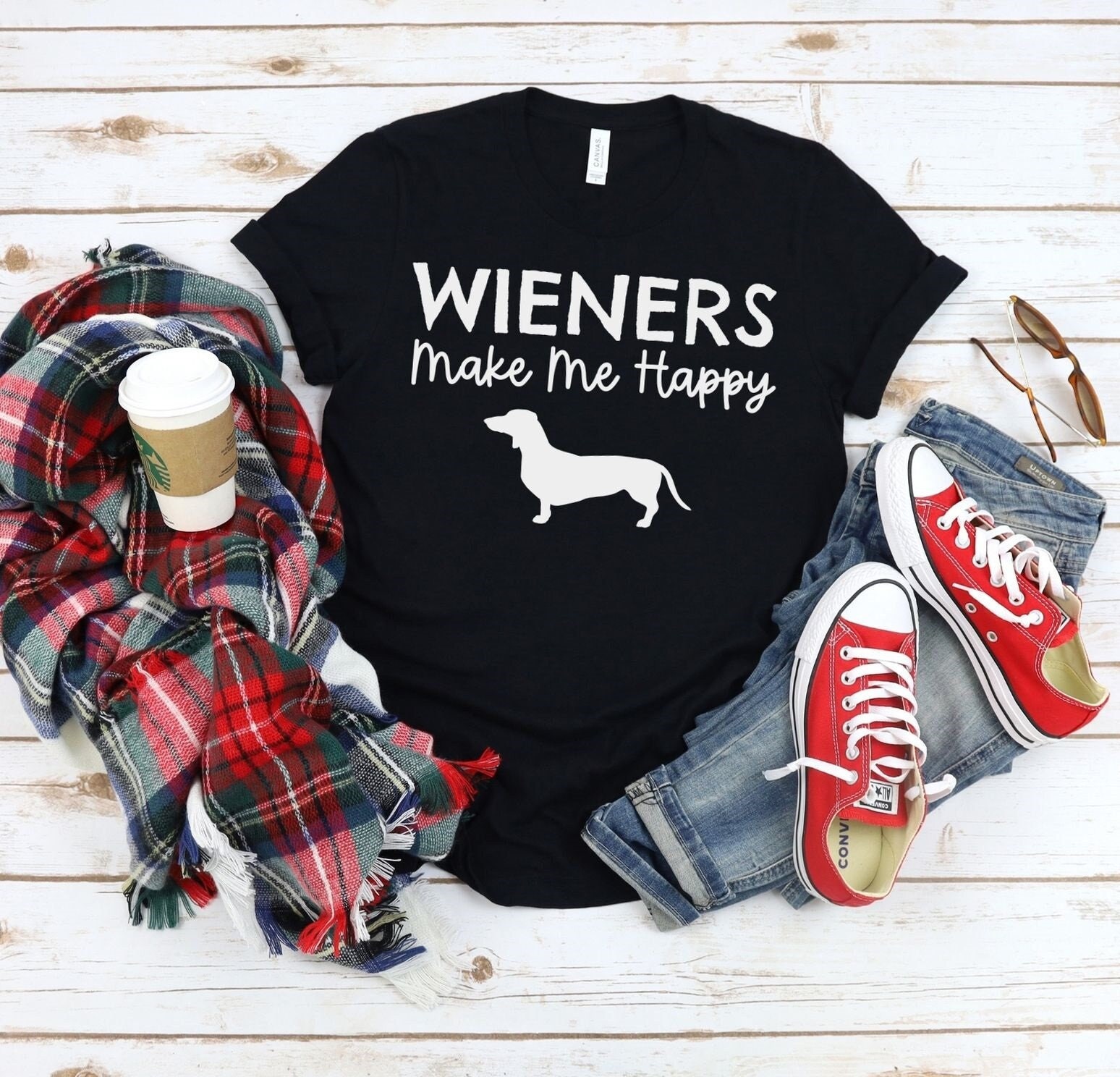 Wieners Make Me Happy Dachshund shirt, Wiener dog shirt, Dachshund family, funny dachshund shirts, Wiener dog tshirt
