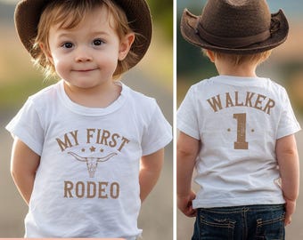 Erste Rodeo Geburtstagsfeier Passende Familien Shirts Komfort Farben Angepasste Western 1. Rodeo Mama Tshirt Cowboy Cowgirl 1. Geburtstag Outfit