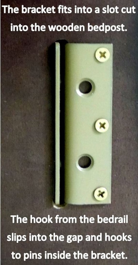 Bed Frame To Post Double Hook Bracket