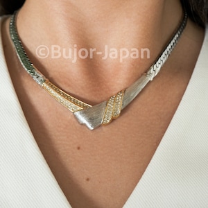 Vintage Dior Necklace, Christian Dior, Silver Tone Necklace, Choker Necklace, Vintage Rhinestone, Jewelry for Women, Gift for her