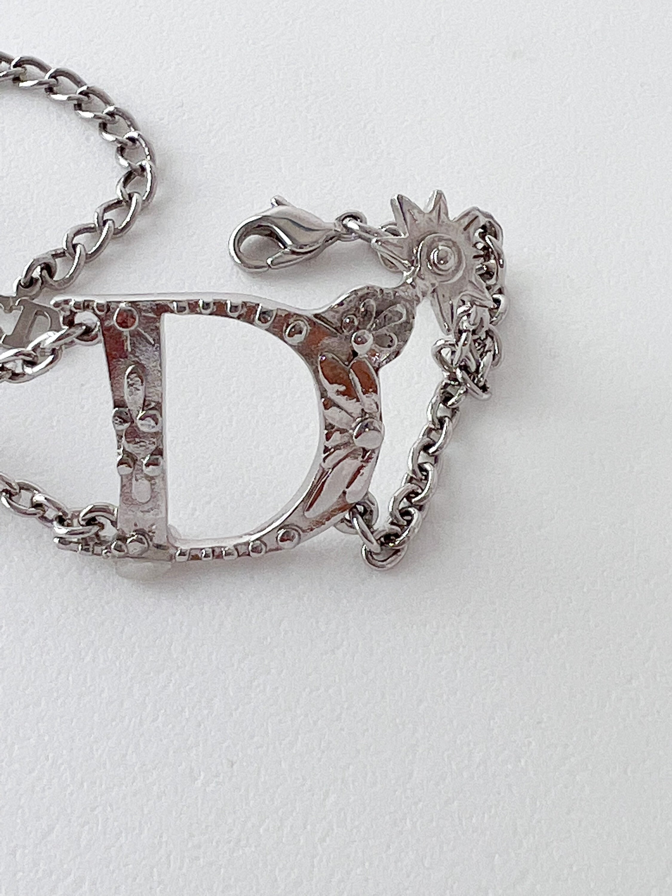 Vintage Christian Dior Bracelet, Charm Bracelet, CD Logo