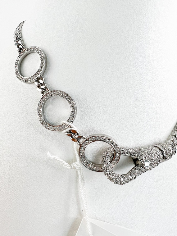 アクセサリー Vintage Christian Dior Silver Necklace Christian Dior DIOR Logo Necklace Silver Vintage nnhi2n