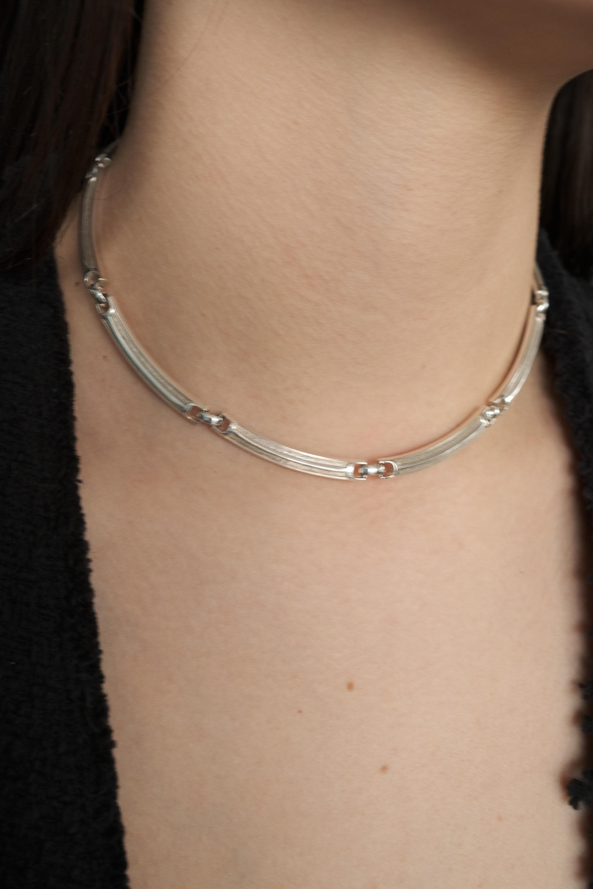 【美品】クリスチャン・ディオール チョーカー ネックレス ドイツ製　ヴィンテージ ヴィンテージ クリスチャン ディオール スターリングシルバー