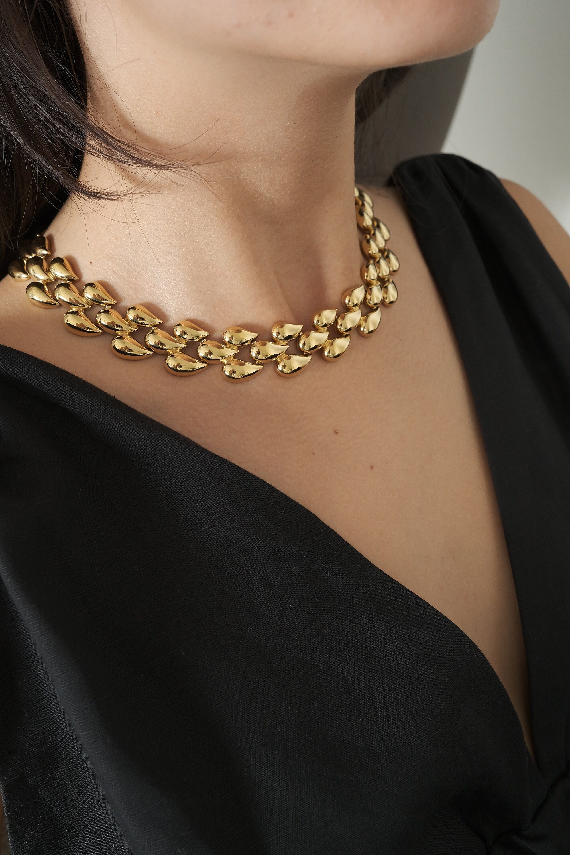 Vintage Givenchy Gold Metal Chain Link Necklace - Etsy