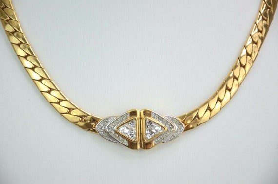 Vintage LANVIN Necklace, Gold Tone Necklace, Vint… - image 2