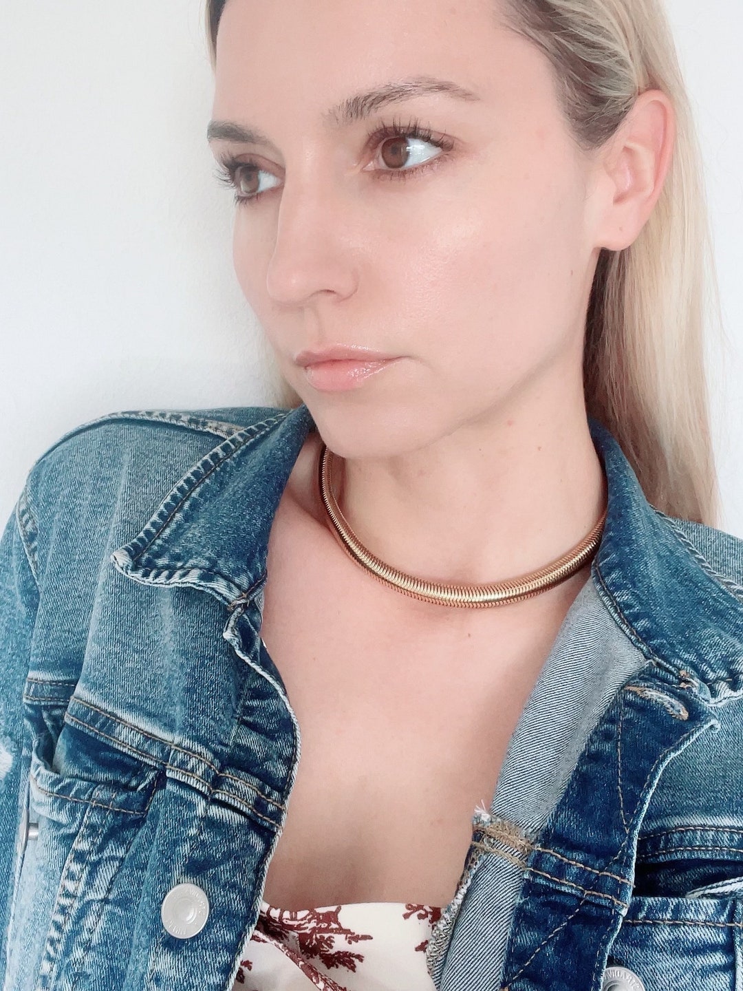 Vintage Christian Dior Necklace, Dior Chain Necklace, Dior Tubogas Necklace Snake Chain Necklace