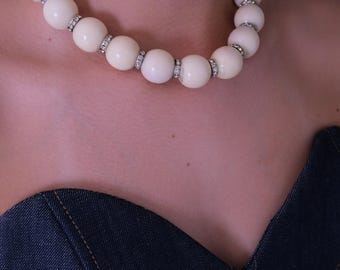 vintage YSL イヴサンローラン パール ネックレス ゴールド ヴィンテージ YSL ネックレス：イヴ・サンローランのゴールドハンマー