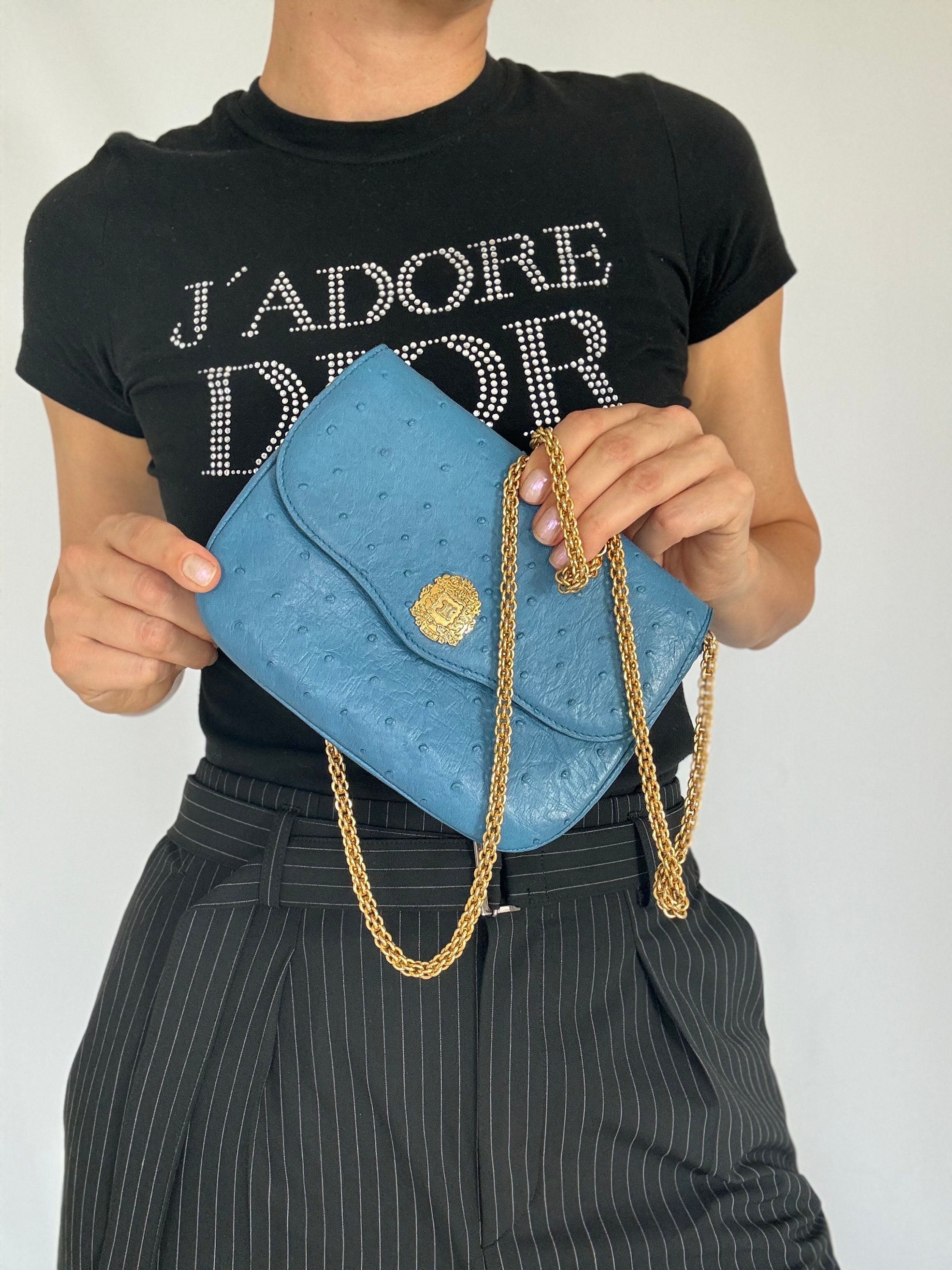 Celine ostrich bag sale