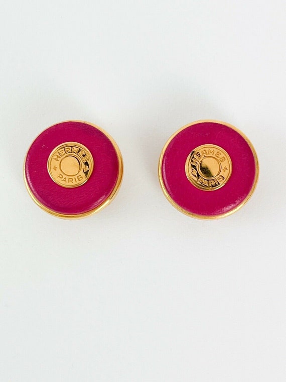 Vintage Hermes Earrings, Hermes Clip-On Earrings,… - image 1