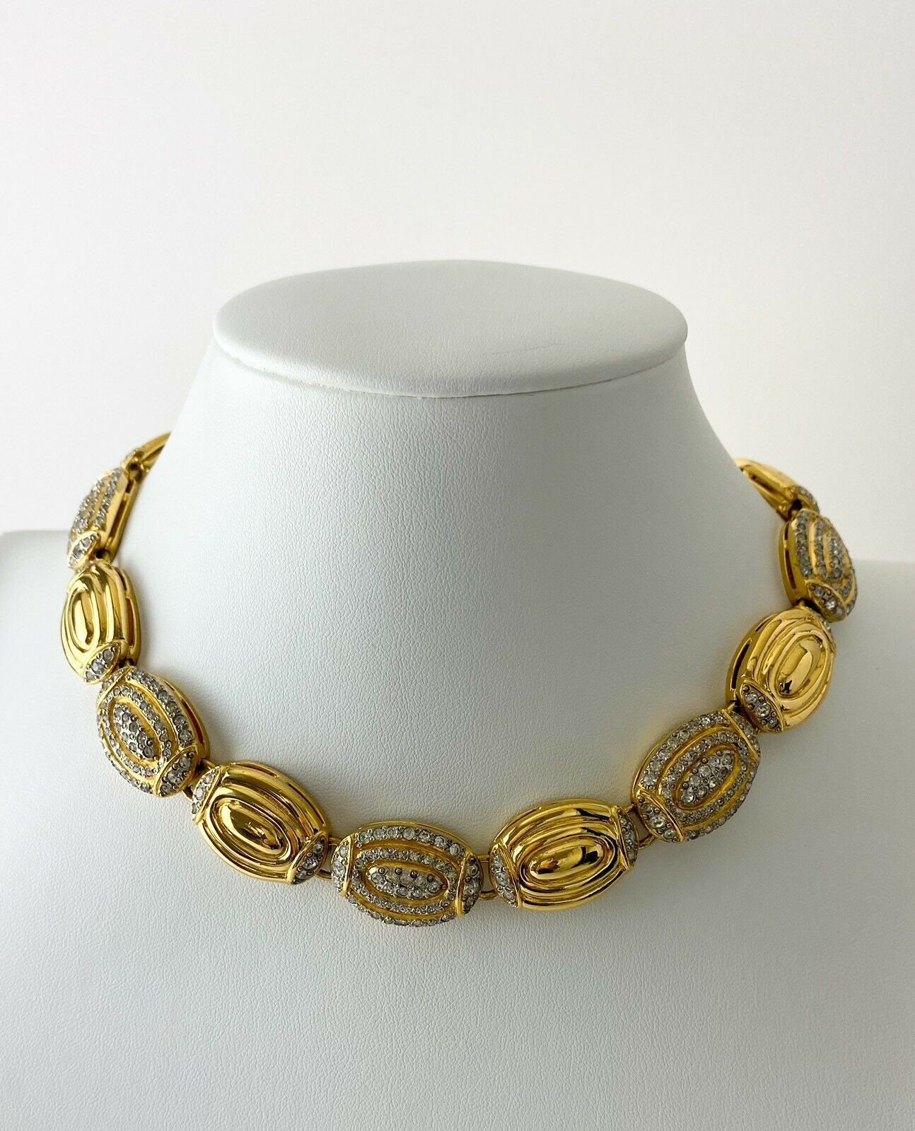 Authentic Vogue Bijoux Vintage Gold Tone Choker Necklace Etsy