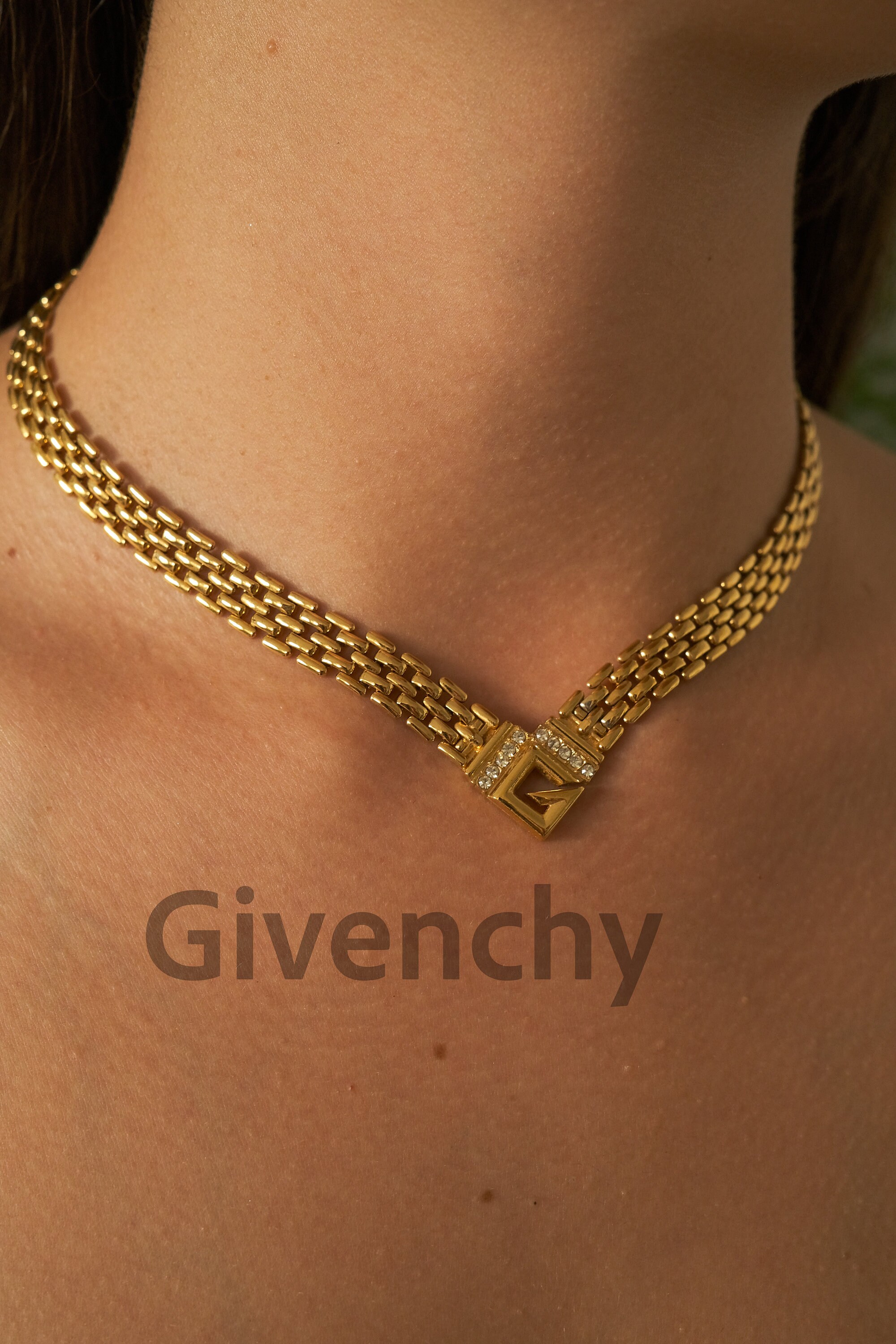 Vintage Givenchy Gold Metal Chain Link Necklace - Etsy
