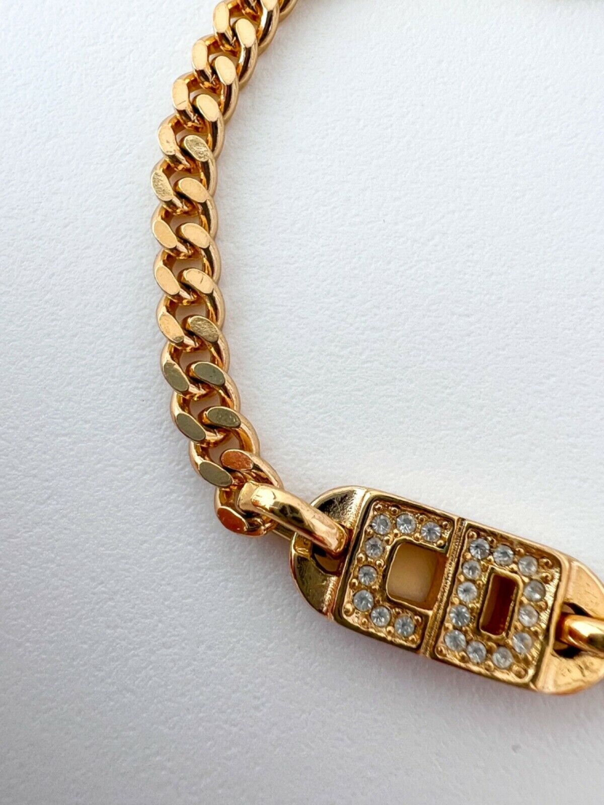 Vintage Christian Dior Bracelet, Gold Tone Bracelet, Chain