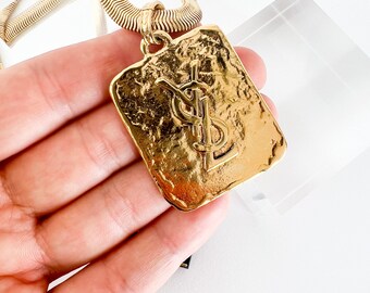 ヴィンテージ サンローラン ゴールドチェーン ネックレス オールド ヴィンテージ YSL ネックレス、イヴ・サンローラン ネックレス
