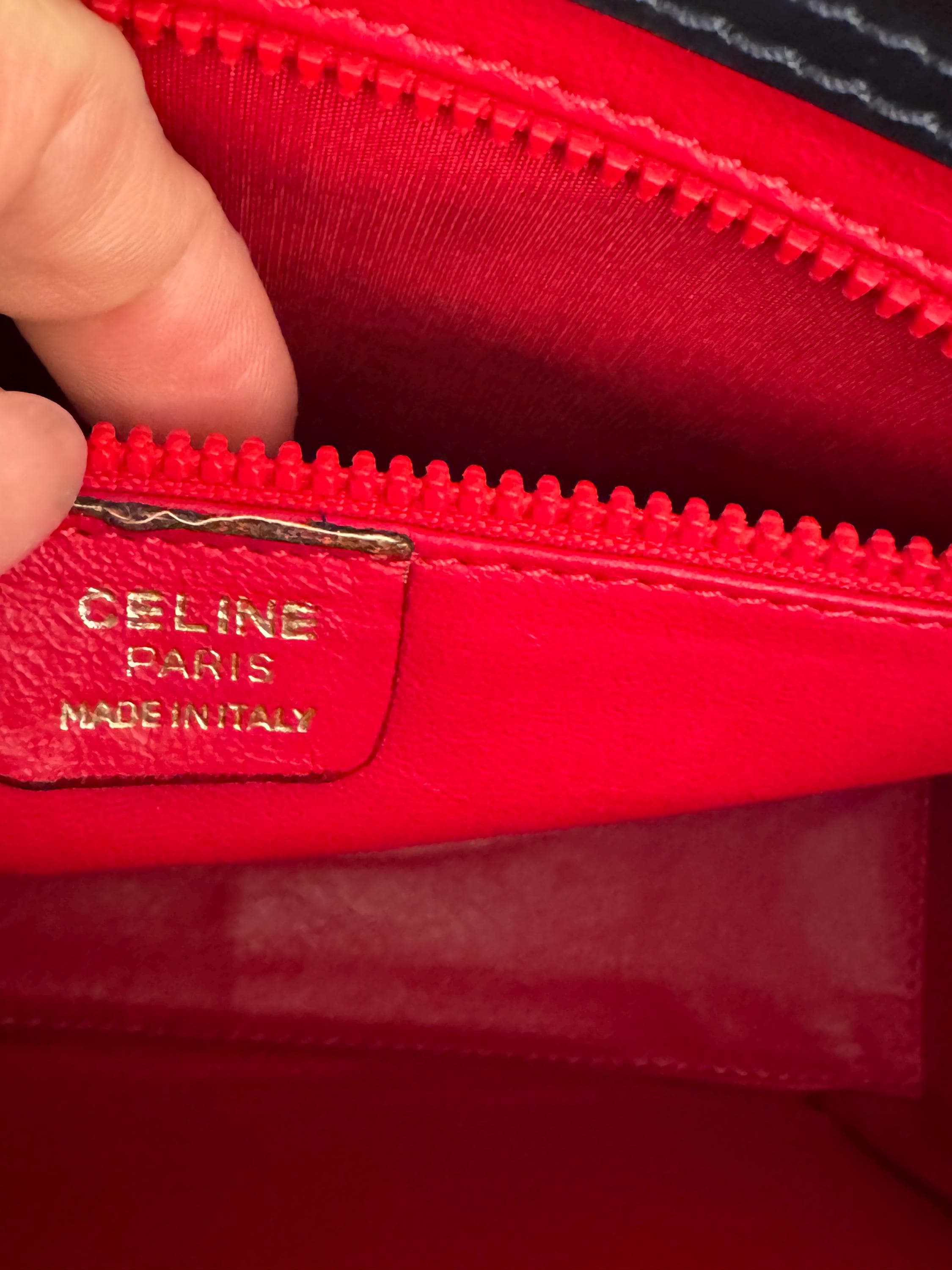 メイク道具・化粧小物 vintage made in ITALY CELINE bag Celine Paris Made in Italy Door Knocker Shoulder Cross Body Clutch