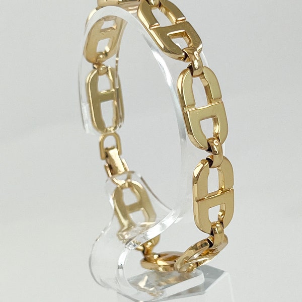 Vintage Christian Dior Bracelet, Gold Tone Bracelet, Chain Bracelet, Charm Bracelet, CD Logo Bracelet, Vintage Bracelet, Personalized Gifts