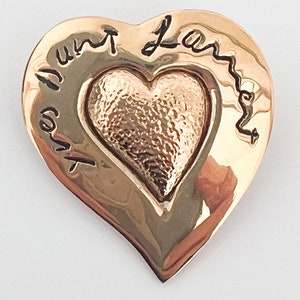 Vintage YSL Yves Saint Laurent Gold Tone Heart Brooch Pin