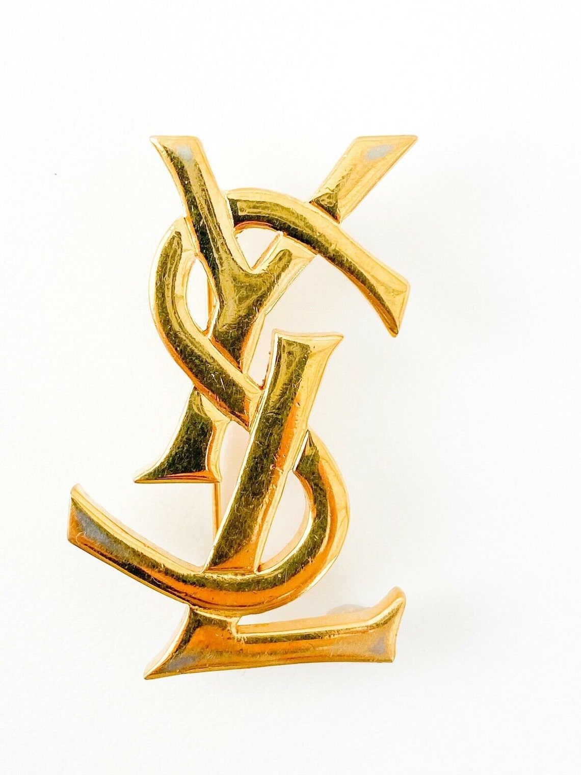 Vintage YSL Yves Saint Laurent Brooch Pin YSL Logo Brooch - Etsy