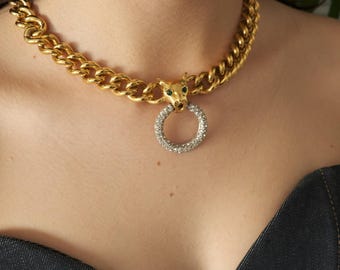 GIVENCHY Vintage Gold Plated Chain Long Necklace - Etsy