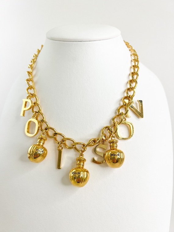 Petit CD Baroque Necklace Gold-Finish Metal with White Resin Pearls and  Black Glass | DIOR