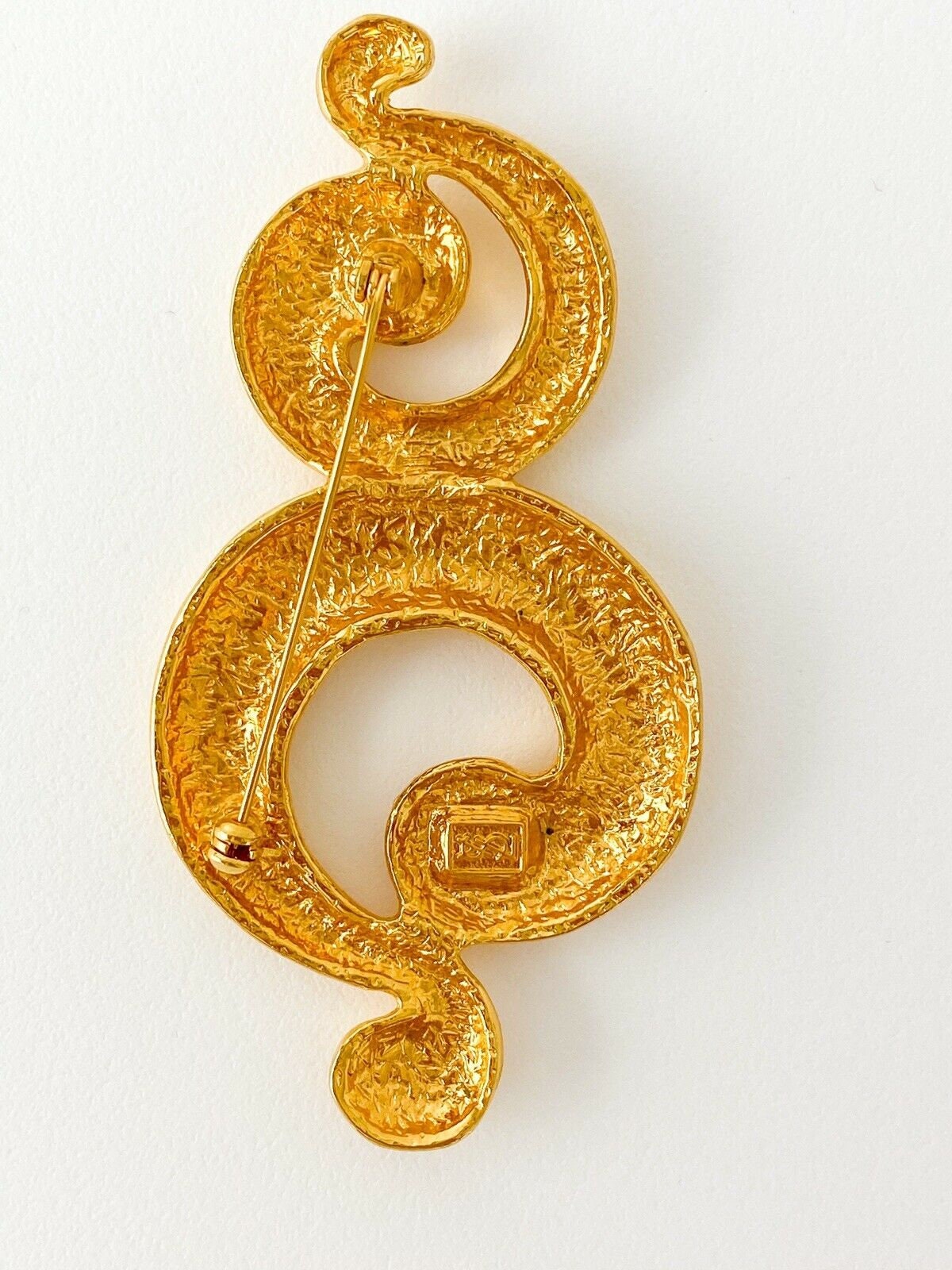 Vintage YSL Yves Saint Laurent broszka Pin, broszka z logo