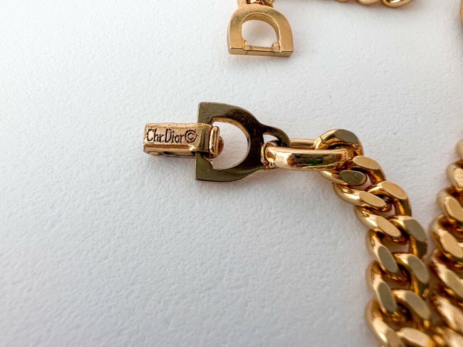 Vintage Christian Dior Bracelet, Gold Tone Bracelet, Chain