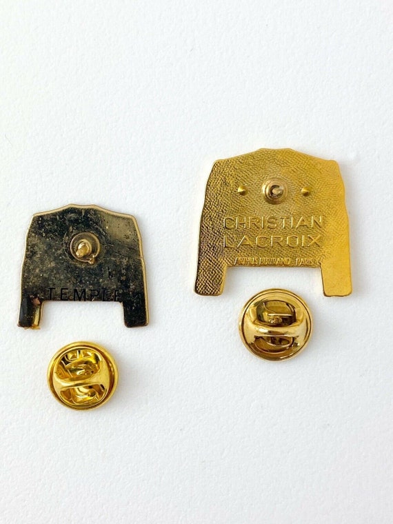 Vintage Christian Lacroix Brooch Pin Sets, Gold B… - image 6