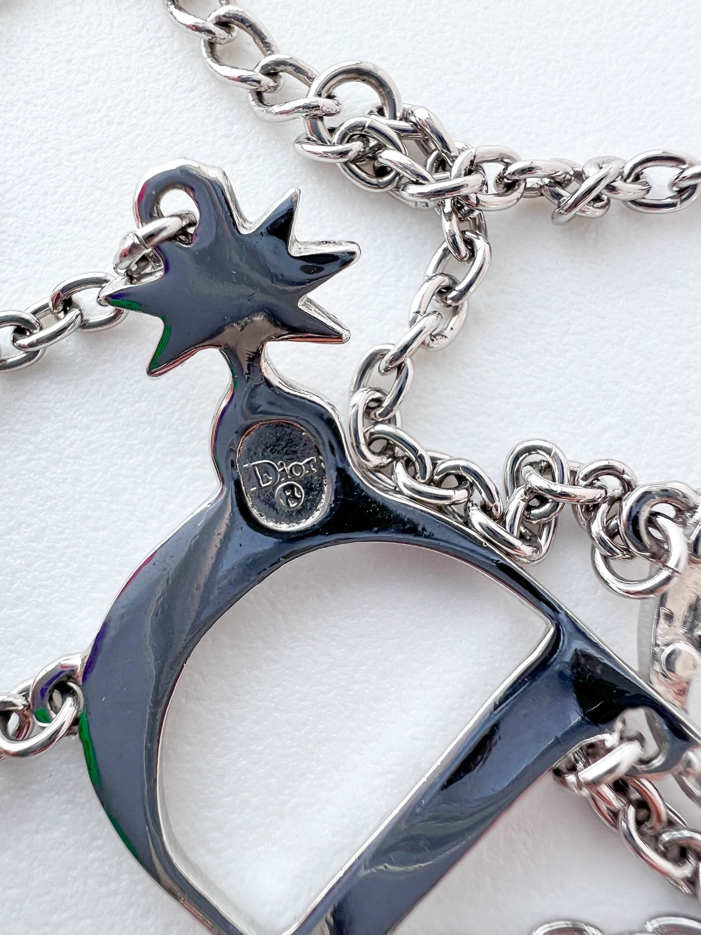 Vintage Christian Dior Bracelet, Charm Bracelet, CD Logo