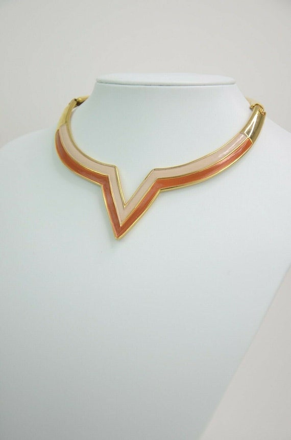 Vintage Valentino Necklace, Gold Tone Necklace, C… - image 2