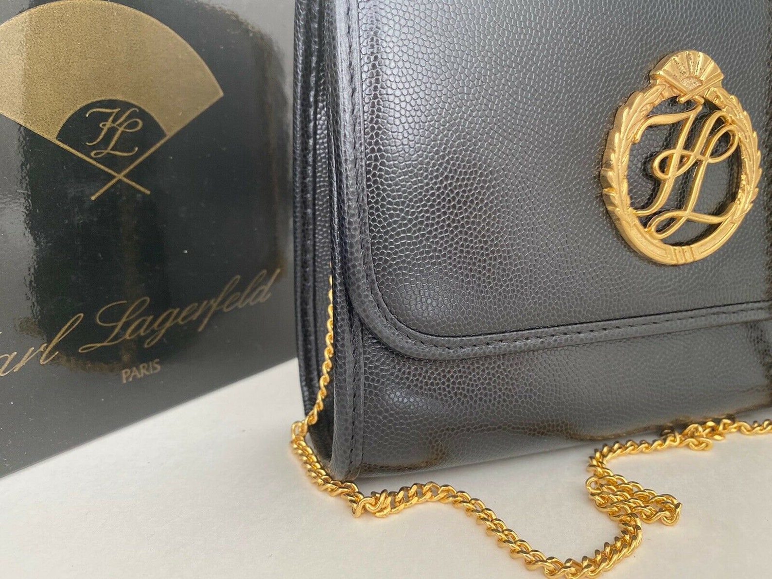 Authentic Karl Lagerfeld Black Shoulder Bag Crossbody Bag Logo | Etsy