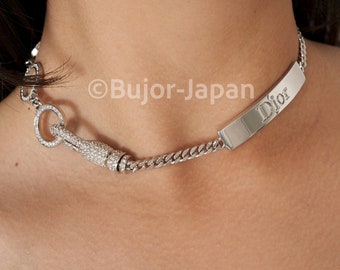 Vintage Christian Dior Hardcore Necklace, Silver Tone Chain Necklace Rare JOHN GALLIANO Very Rare, Vintage  Jewelry, Jewelry for women