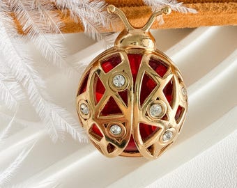 ヴィンテージ クリスチャン ディオール カメリア フラワー ブローチ