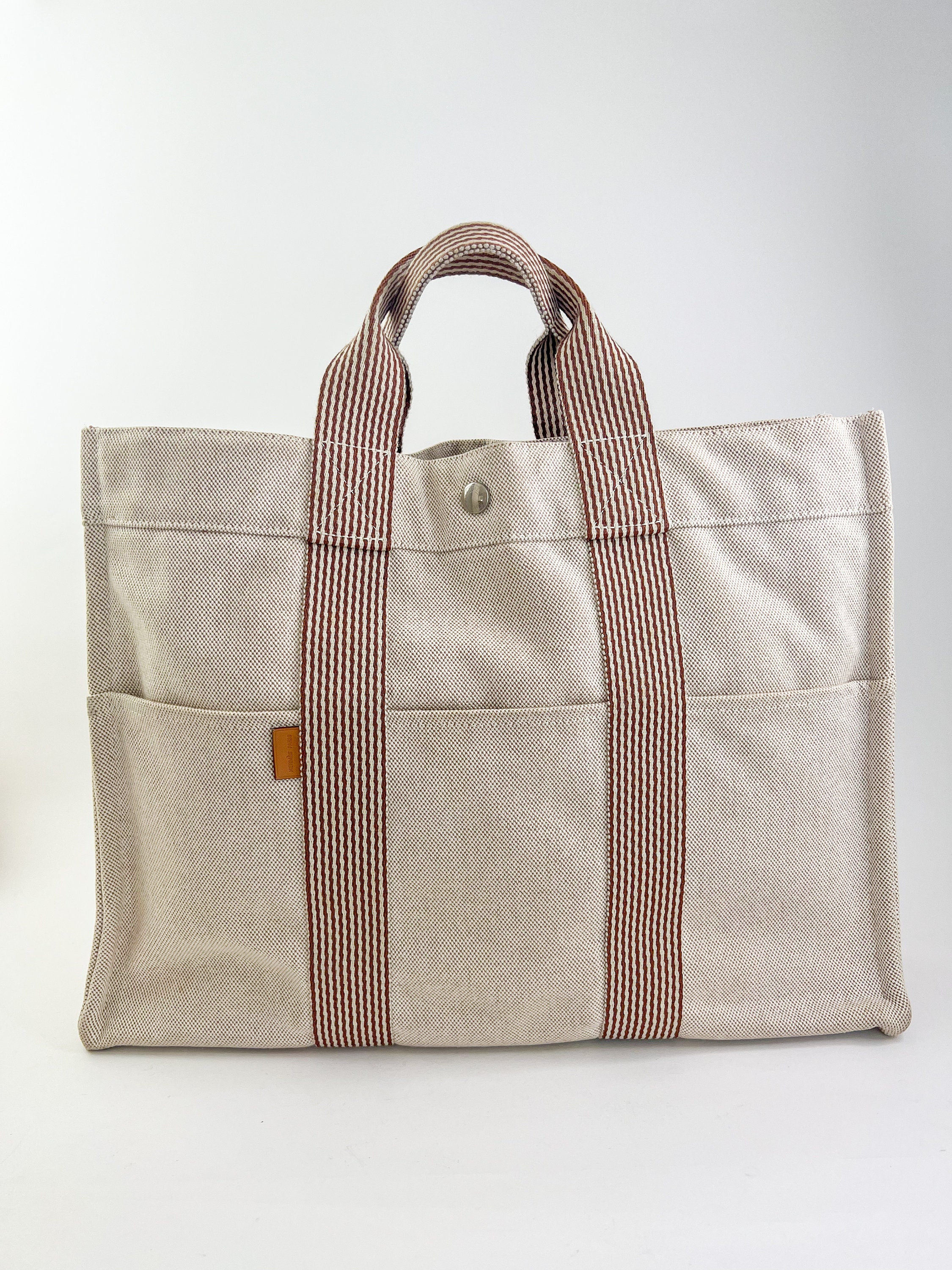 Hermès Toile Fourre Tout du Cavalier - Neutrals Shoulder Bags