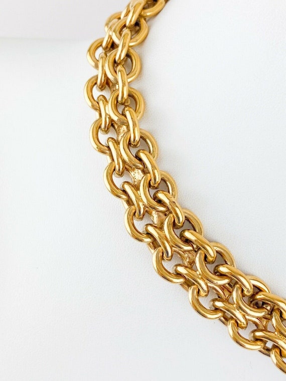 Vintage LANVIN Germany Gold Tone Gorgeous Choker … - image 9