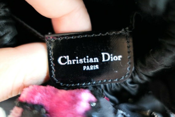 Vintage Christian Dior Bag, Very Rare, Velvet Bag… - image 9