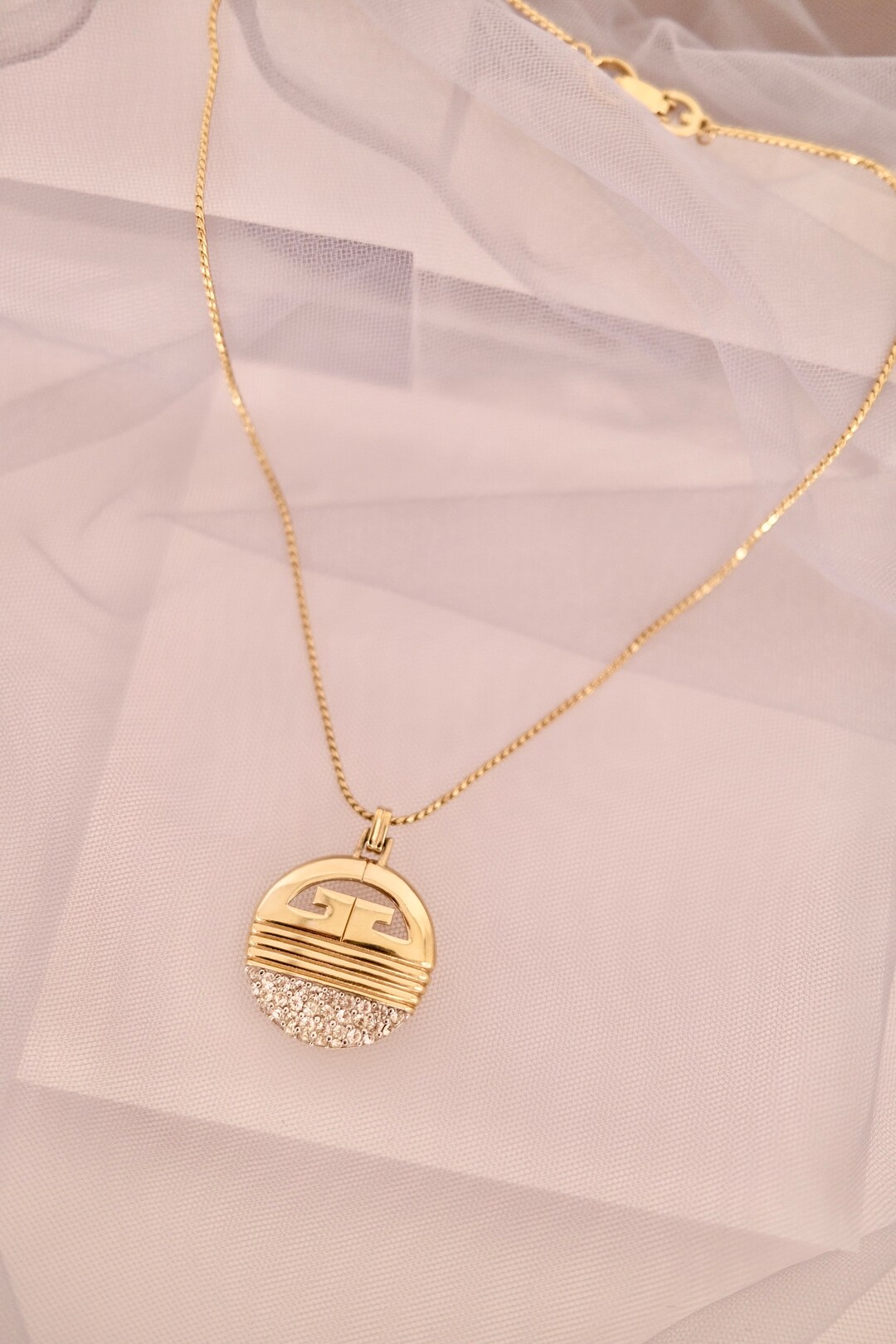 Givenchy Choker Necklace Gold Plated Vintage Necklace Etsy