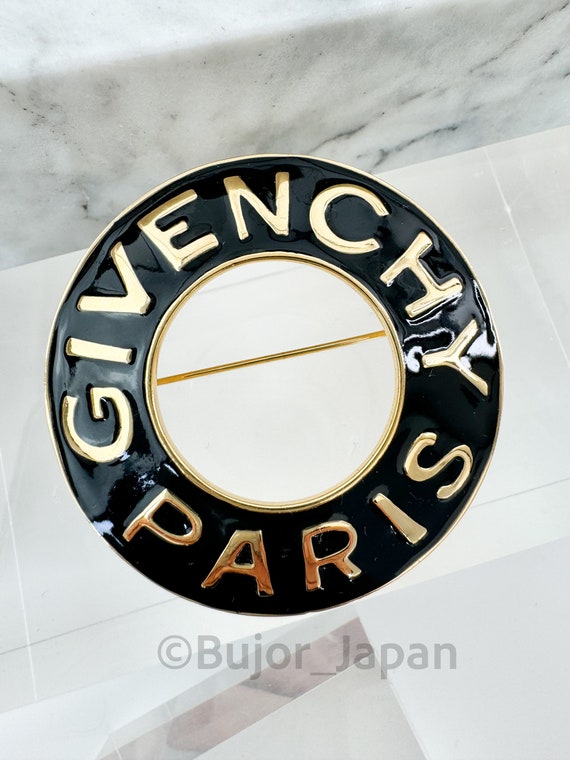 Vintage Givenchy Brooch, Gold Tone Brooch, Givenc… - image 1