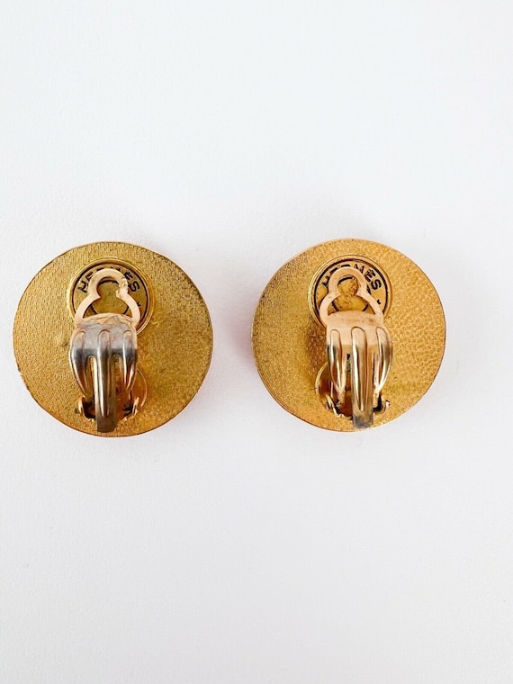 Vintage Hermes Earrings, Hermes Clip-On Earrings,… - image 7