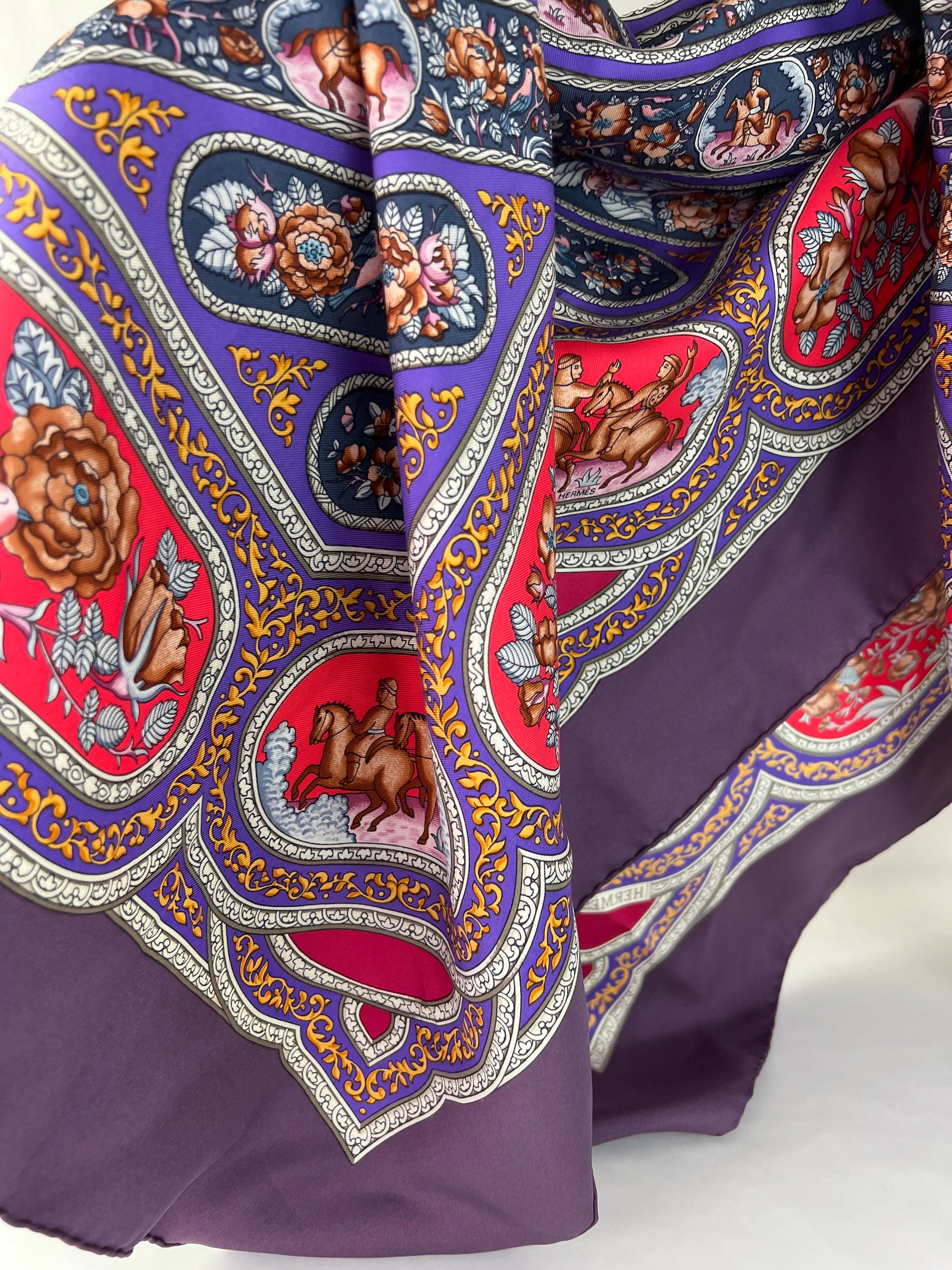 Hermès Qalamdan シルクスカーフ HERMES Vintage Silk Scarf Carre 90 QALAMDAN エルメス シルク