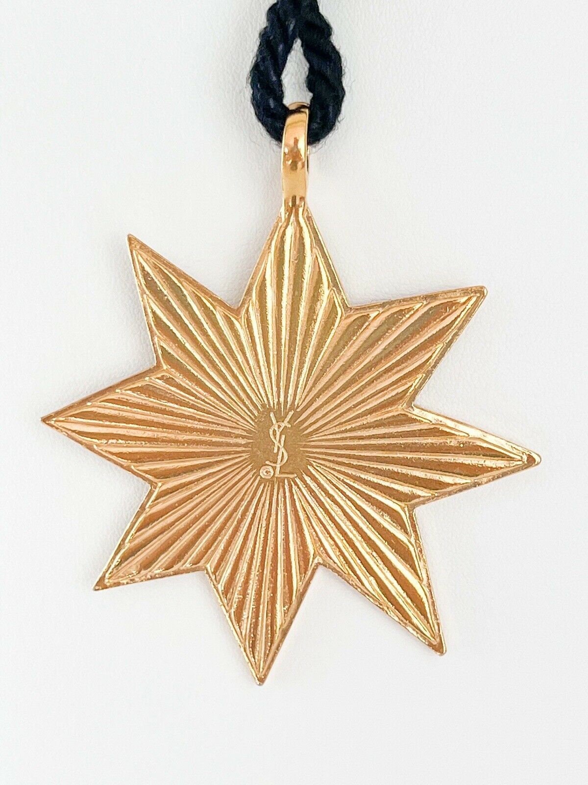 【希少】YSL Braided Leather Pendant Necklace YVES SAINT LAURENT- Braided Leather Pendant Necklace