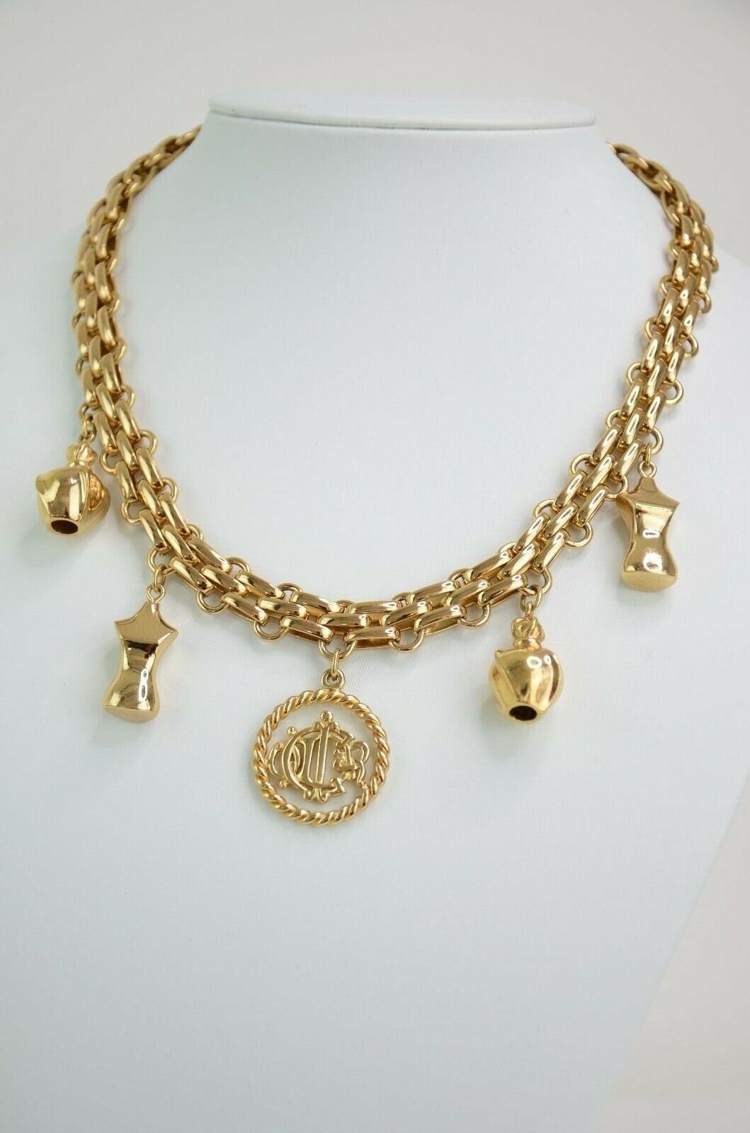 Authentic Christian Dior Gold Tone 5 Iconic Charms Chain Etsy