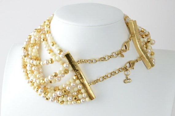 Vintage Christian Dior  poison Necklace, Multi-St… - image 6